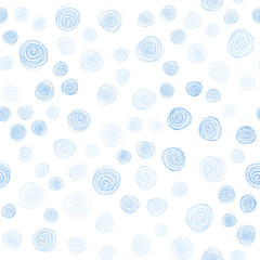 Light BLUE vector seamless doodle blurred background.