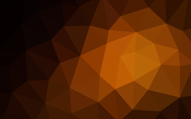 Dark Orange vector abstract mosaic backdrop.