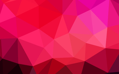 Dark Red vector gradient triangles texture.