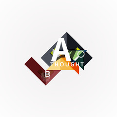 Paper option steps diagram infographic layout