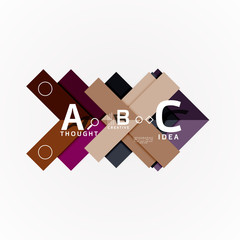 Geometric design abstract option infographics