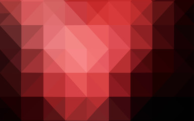 Dark Red vector abstract mosaic background.
