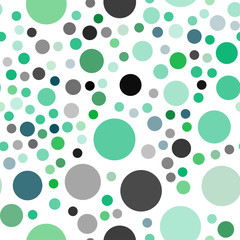 Light Blue, Green vector seamless texture with disks.