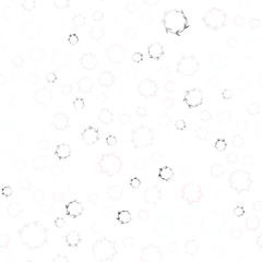 Light Pink, Yellow vector seamless texture with disks.