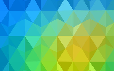 Light Blue, Green vector polygon abstract backdrop.