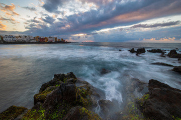 Coastal promenade in Puerto de la Cruz.  Tenerife, Spain