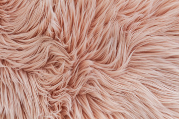 Fototapeta Pink synthetic fluffy fur texture background obraz