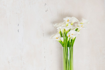 beautiful flower bouquet of calla