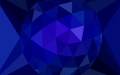 Obraz premium Dark BLUE vector shining triangular layout with a gem in a centre.