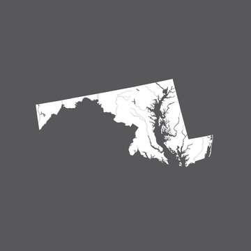 recommend clip art: U.S. states - map of Maryland. Please look at my other images of cartographic series - they are all very detailed and carefully drawn by hand WITH RIVERS AND LAKES.