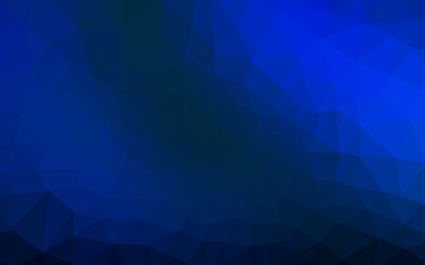 Dark BLUE vector abstract polygonal template.