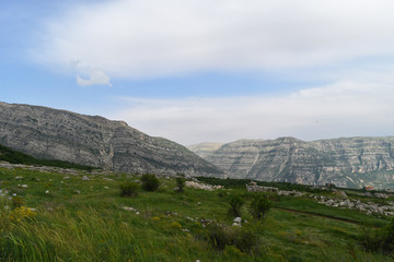 Paysage de montagne, village de Laqlouq au Liban