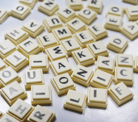 Alphabet letter with space white background