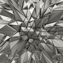 Chrome abstract triangles backdrop - 208634714