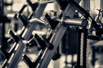 close up of detail in weight training in gym health ideas concept