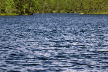 Wavy and disturbed water of the Baltic sea near Stockholm