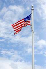 American flag on flagpole