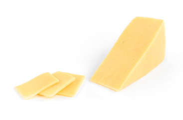 Cheese isolated on white background.