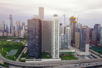 Fototapeta na wymiar view of Chicago lake