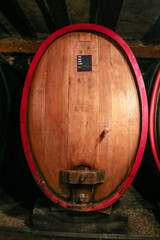 barrels in an Alsatian cellar