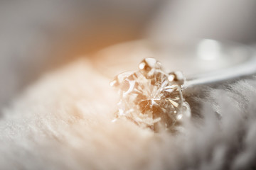 Jewelry luxury silver diamond ring