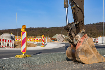 eine neue Straße wird gebaut