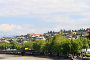 View of Kura (Mtkvari) river in Tbilisi, Georgia