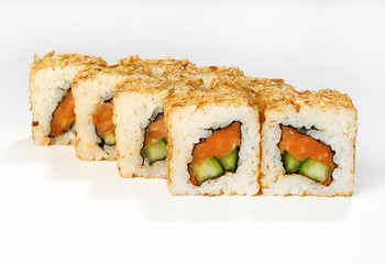 Rolls (salmon, cucumber, tuna flakes, sauce Tabagan)