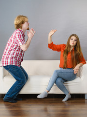 Man begging for forgiveness his woman