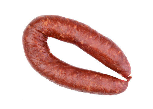 Smoked sausage isolated
