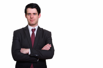 Studio Portrait Of Caucasian Businessman