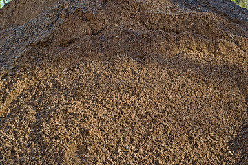 Big pile of sand is close