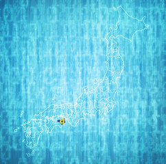 tokushima prefecture on administration map of japan