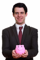 Studio Portrait Of Caucasian Businessman