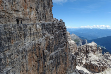 Fototapeta na wymiar Brenta Dolomites - high rocks with exposition