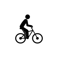 Fototapeta premium man on bicycle bike isolated silhouette icon