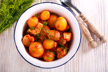 Turkey and potato stew
