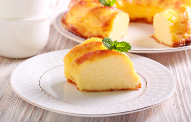 No crust soft cheesecake ring,