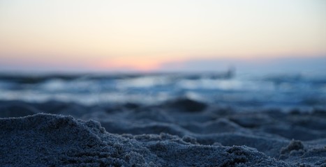 Strand im Sonnenuntergang