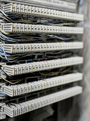 switchboard panel with wires