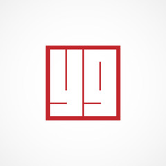 Initial Letter YG Logo Template Design