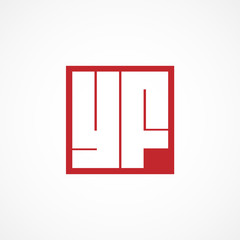 Initial Letter YF Logo Template Design