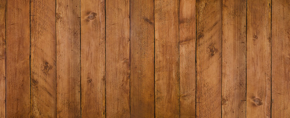 Obraz premium Rocznik bezszwowej ciemnej drewnianej tekstury naturalny wzór. Panoramiczne tło dla tekstu lub obrazu.