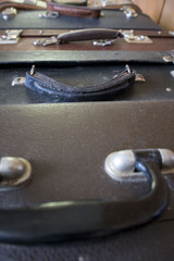 Stack of Old vintage suitcases