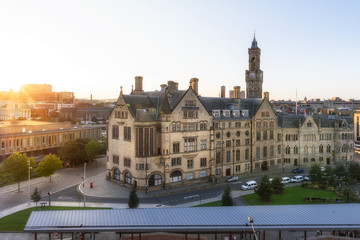 Fototapeta na wymiar Bradford city Town hall