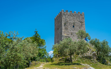 Cicero's Tower in Arpino, ancient town in the province of Frosinone, Lazio, central Italy. - obrazy, fototapety, plakaty
