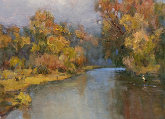Oil painting, handmade
