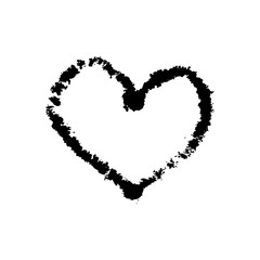 Heart monochrome symbol hand drawn