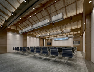 3d render of board room