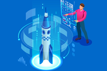 Plan for new start up, concept of income and success. Startup, new company, idea for website development, web banner, infographics or hero images. Flat isometric vector illustration.